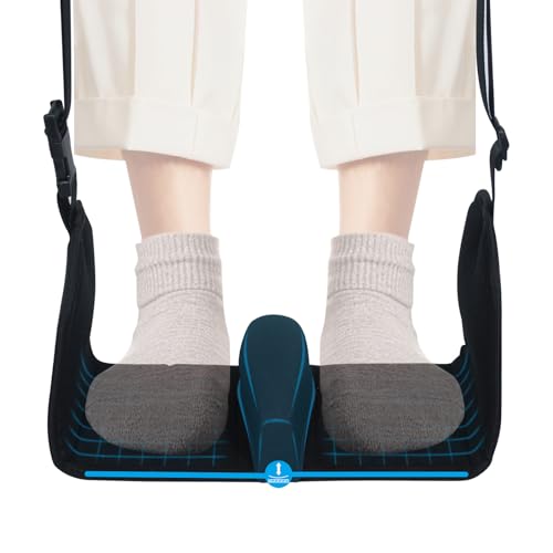 Airplane-Foot-Hammock-Foot-Hammock-for-Travel-Accessories-with-Ergonomic-Removable-Foot-Divider-Design-Airplane-Foot-Rest-Premium-Comfortable-Memory-Foam-Hardboard-for-No-Feet-ClashingLarge Airplane Foot Hammock, Foot Hammock for Travel Accessories with Ergonomic Removable Foot Divider Design, Airplane Foot Rest, Premium Comfortable Memory Foam & Hardboard for No Feet Clashing(Large) - Image 1