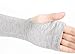 Women Stretchy Long Sleeve Fingerless Gloves (Grey)