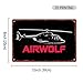 Airwolf Helicopter Tin Sign Vintage Airwolf TV Series Metal Sign Print Aesthetic for Garden Yard Bar Porch Home Bedroom Kitchen Wall Decor Gift 8 X 12 in