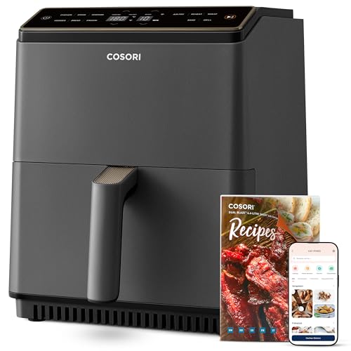 COSORI Dual Blaze Airfryer - Smart Heißluftfritteuse mit Wlan - 6,4L XXL Air Fryer - 11-in-1: Backen, Grillen, Brot, Hüh...