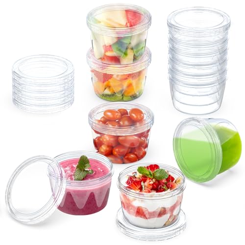 LUOFNI Reusable Freezer Storage Containers [UNIQUE INNOVATIVE DESIGN] 12 Pack-16 Oz Arrow Indicates Easy Opening and Closing of Lid Microwave and Dishwasher Safe,Soup Containers for Oats/Salad