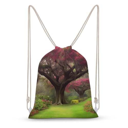 Drawstring Bag Backpack Garden Tree Sackpack Foldable String Bags Sports Gym Bag for Shopping Yoga