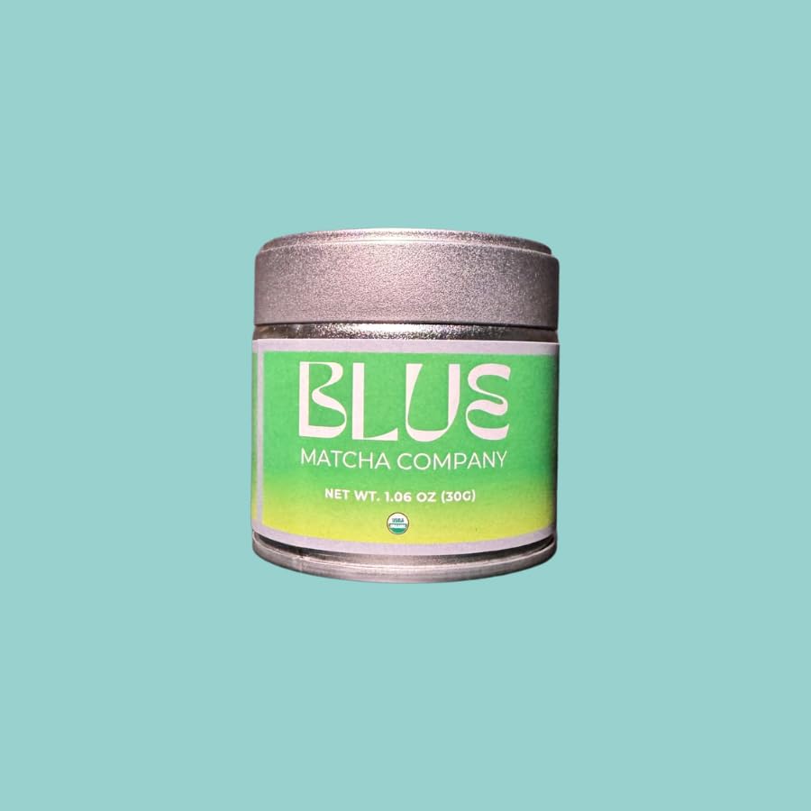 Blue Matcha Company Organic Ceremonial Grade Matcha, Stone-Milled First Harvest, From Japan