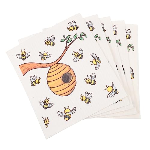 CALLARON 1 Juego Paños De Cocina Cleaning Rags Toalla Baño Estropajos para Lavar Platos Toalla De Cocina Paños De Limpieza Reutilizables Toallas para Lavavajillas Esponja 5 Piezas