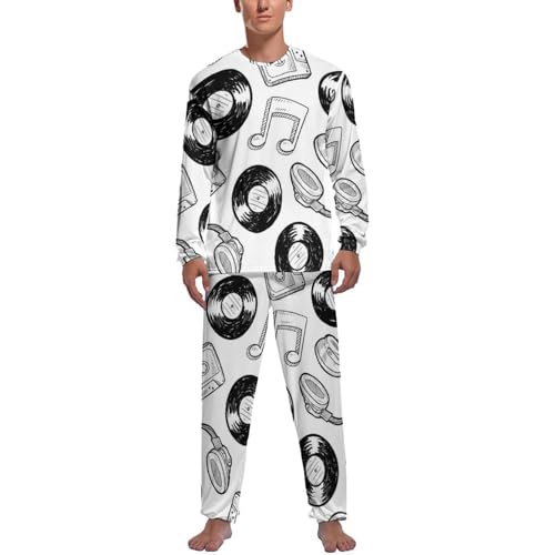 Haut Et Bas De Pyjama Manche Longue Cassette Audio Contre Le Froid Nocturne