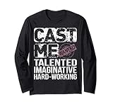 Cast Me Wanted Acteur de Théâtre Drôle Manche Longue