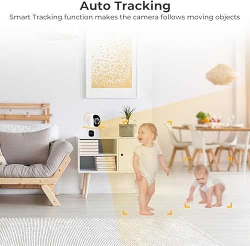 Image of smars 5+5MP Dual Lens WiFi PTZ Security Camera | 360 Pan Tilt IP Surveillance Cam | Color Night Vision | Human Detection | Auto Motion Tracking | Two-Way Audio