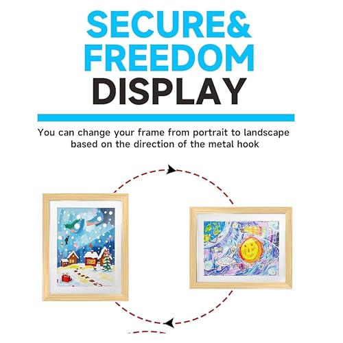 Image of Art Street A4 Kids Photo Frame for Paintings /Drawing /Artwork for walls Children Picture Frame & Easy Swappable Kids Art Frame (Beige, Size 9.2x12.6 inch)