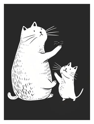 Tableau déco nature de chat mignon pour égayer un mur blanc de chambre