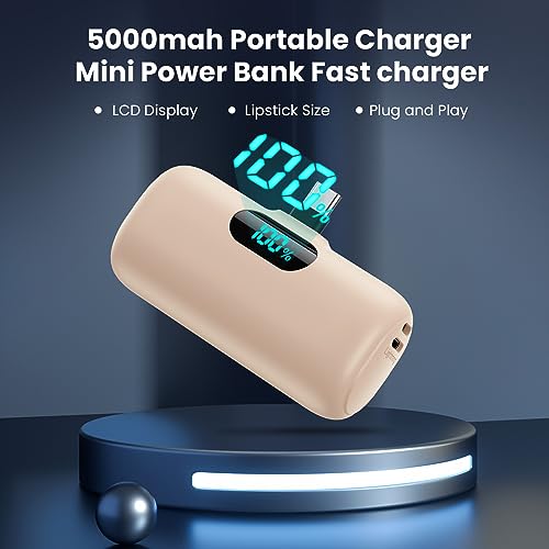 Image of Mini Portable Charger Power Bank for iPhone 17 /16 /15 Series, 5000mAh PD USB C Cell Phone Portable Power,Travel Essentials Battery Pack for iPhone 17 /17 Air /16 /16 pro /15 Series /Android /Samsung Galaxy