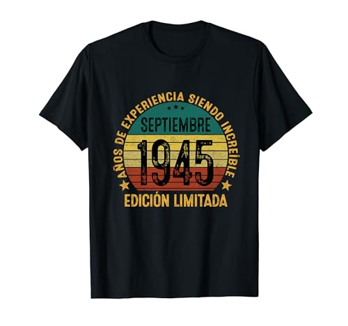 Original 1945 79 Años Cumpleaños Hombre Septiembre 1945 Camiseta