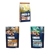 Bozita Hunde Futter- & Snackpaket – 3kg weizenfreies Welpenfutter mit Huhn & 2 Sorten getreidefreie Hundesnacks mit Rentier & Ente sowie Reine Ente – vollwertige Ernährung & schmackhafte Belohnung