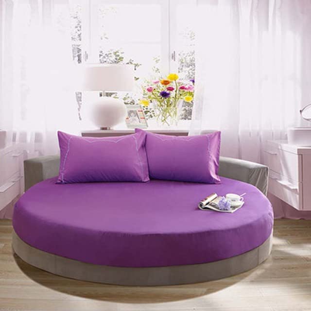 Housse de matelas ronde extensible drap housse élastique lit 2m