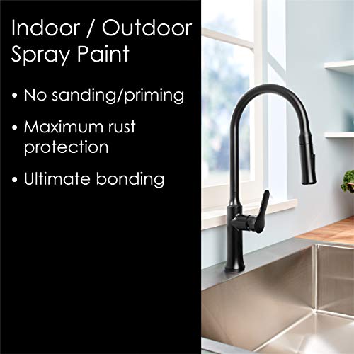 Image of Krylon K02732007 Fusion All-In-One Spray Paint for Indoor /Outdoor Use, Matte Black, 12 Ounces (Pack of 2)