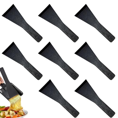 8 PCS Spatule Pour Poêlon,PlastiqueSpatule Raclette,Spatule Pour Poêlon,petites spatules pour la cuisine,Spatules en Nylon pour Raclette,pour Gril à...