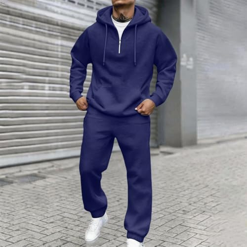 Elneeya Mens Sweatsuit 2 Piece Set Oversized Ligh Gym Jogging Sets - image 2