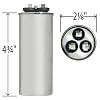 GE / Genteq 27L889 97F9851 - 45 + 5 uf MFD 440 Volt VAC Genteq Replacement Round Dual Run Capacitor