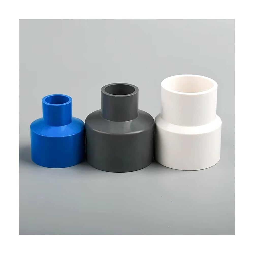 1 conector reductor recto de PVC duradero de 63 x 20 mm a 90 x 75 mm para riego, acuarios y jardines, fácil de instalar (azul, 63 x 32 mm)