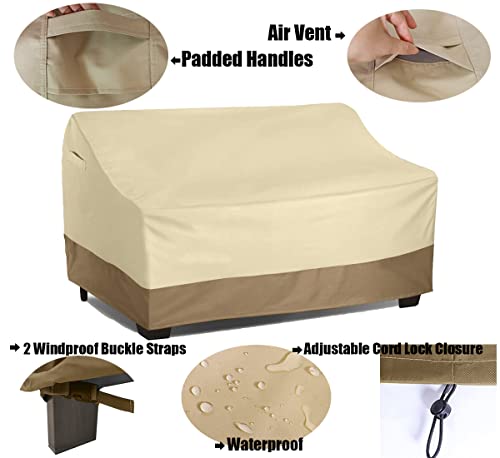 Vanteriam Waterproof Bench/Loveseat Cover, Large Outdoor Furniture Covers Waterproof For Loveseat/Bench. #TOP1