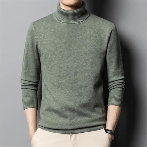 Men's Winter Turtleneck Wool Sweater Solid Knit Tight Warm Casual Bottom Pullover Top2