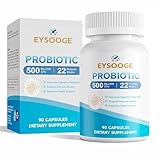 EYSOOGE Probiotics for Women and Men, 500 Billion CFU, 22 Strains + Organic Prebiotics, Nutritional Supplements, Daily Probiotics for Digestive, Immune, & Gut Health - 90 Capsules