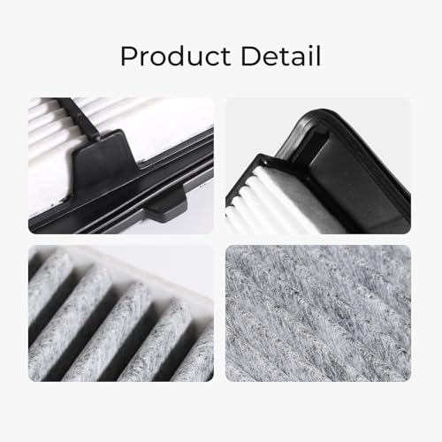 Image of Engine & Cabin Air Filter Compatible with Nissan Titan V8 5.6L 2017-2024 Replaces 16546-EZ31A 27277-EG025