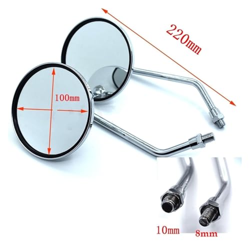 Retrovisores moto cromados con cristal templado para carenados YZF R3 y R125 2