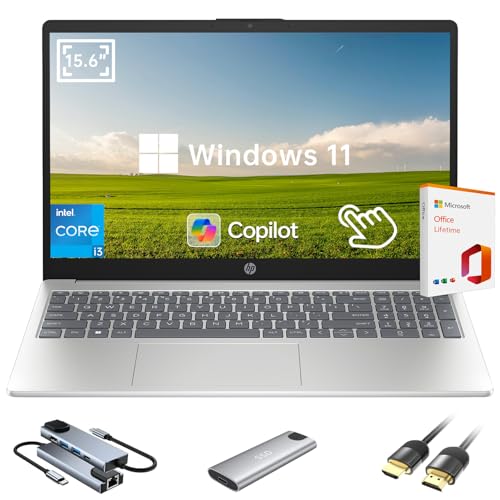HP (GC`s[) 2025 15.6C` HD ^b`XN[m[gp\R Intel i3-1315U 32GB RAM 2TB SSD + 256GB |[^uSSD AI Copilot Office Lifetime hbLOXe[V
