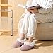 ATHMILE Fuzzy Fluffy Slippers for Women Memory Foam Knit Womens Slippers Non-Slip Bedroom Indoor Outdoor House slippers Shoes for Woman Closed Back Pink Size 5-6