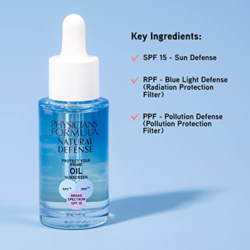Physicians Formula Natural Defense Protect Your Primer Makeup For Face, Oil Free Full Spectrum Protection Spf 15, Dermatologist Tested, Clinicially Tested #TOP4