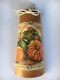 25 x 14.5 Teja decorativa para la cocina con adorno de calabazas
