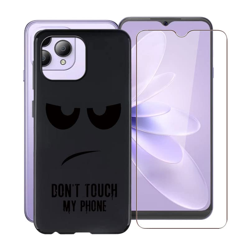 Custodia Per Cubot P80 Con Fiori: Cover In Silicone + Vetro Temperato Incluso