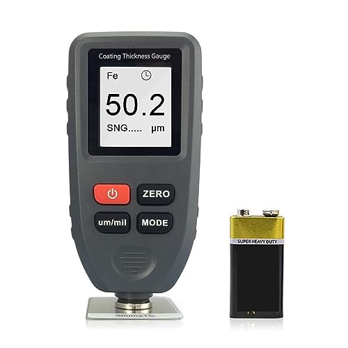 Medidor de Espesor de Pintura, Medidor de Espesor de Recubrimiento de Pintura, Sensor 2 en 1 Fe & NF para Auto, Rango de Medición 0-1300um / 0-51.2mil miniatura 1