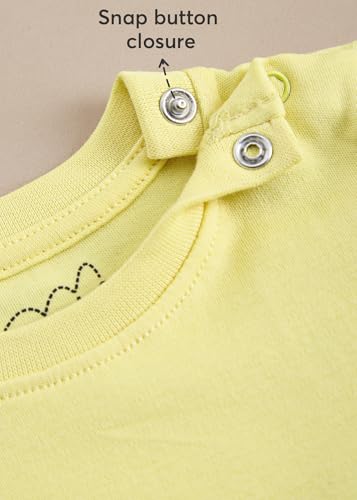 Image of Hopscotch Baby Boys Animal Print Short Sleeves Yellow Short set