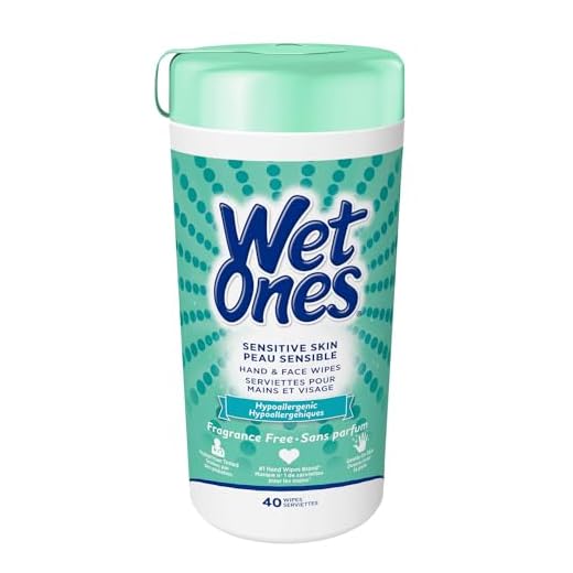 Wet Ones Paquet de 40 lingettes pour peaux sensibles non parfumées