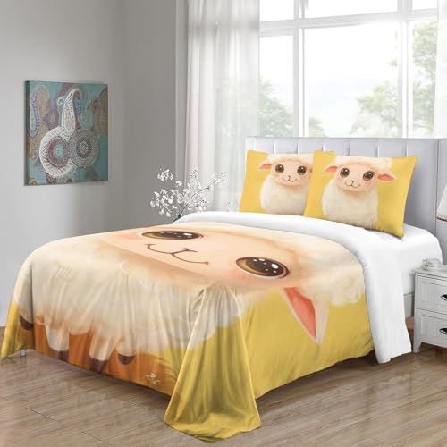 Parure de lit 3D moutons pour créer une chambre cocooning en microfibre