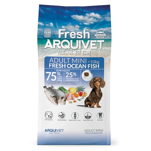 Arquivet Fresh MINI Ocean Fish - Pesce fresco dell'oceano - Cibo semi-umido per cani di piccola taglia - 1 kg