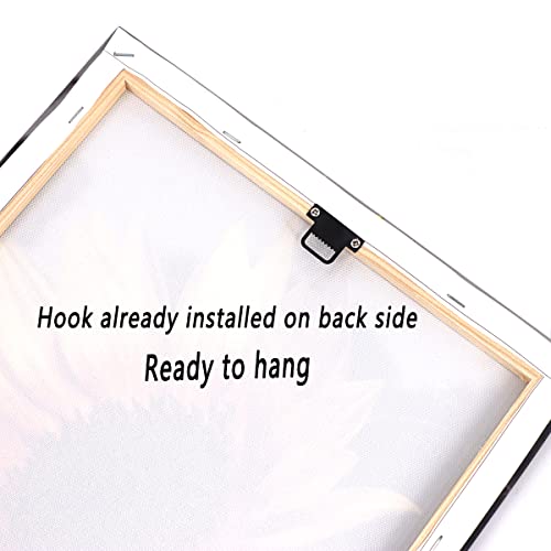 Sunflower Pictures Wall Decor - 3 Pieces Canvas Wall Art For Living Room Decorative, Framed Black And Yellow Sunflowers For Bathroom Decoration ,Modern Giclee Artwork Print Ready To Hang 12X16 Inch #TOP3