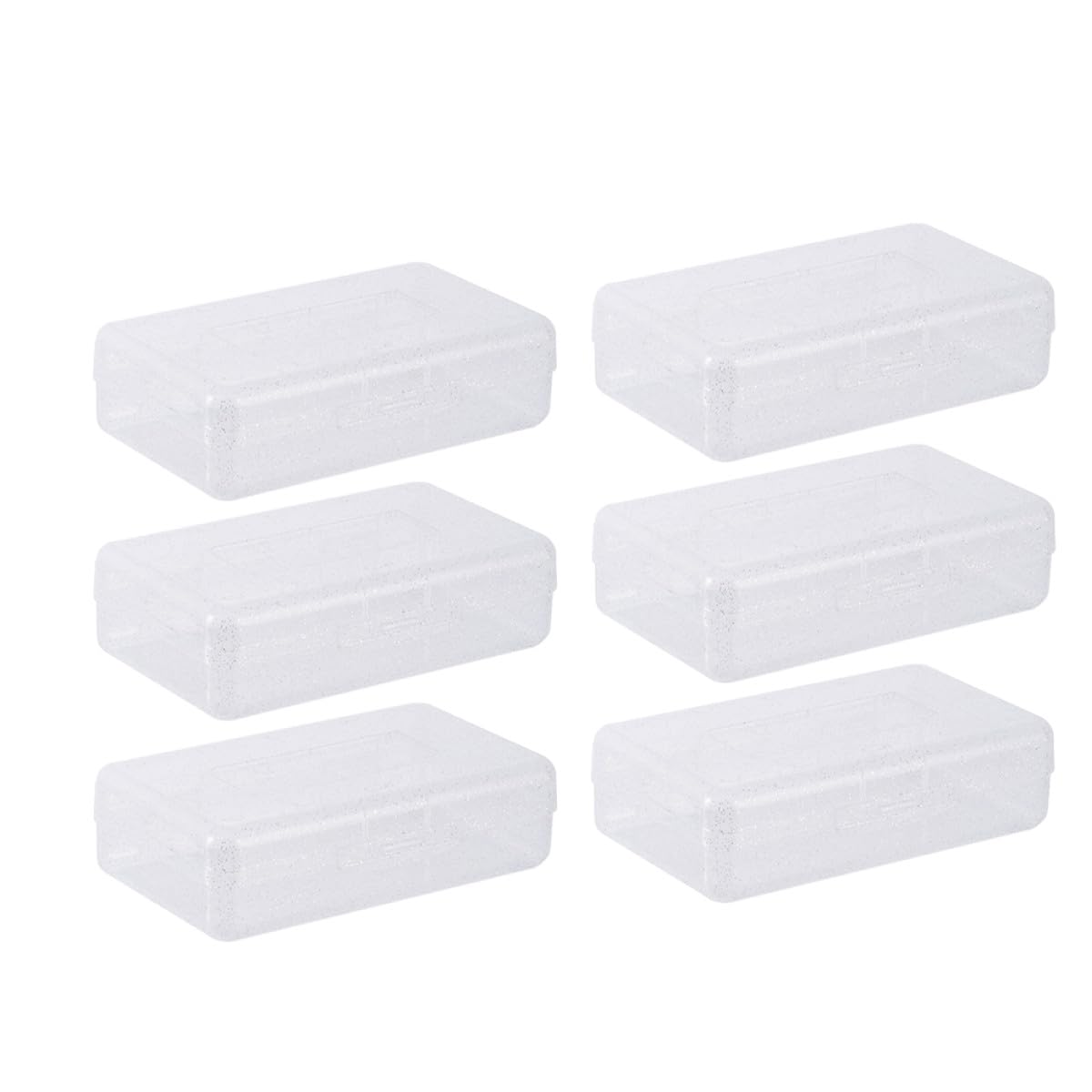 COHEALI Set da 6 Astucci Portapenne Trasparenti Impilabili in Plastica Coperchio Rapido Contenitori per Cancelleria per Studenti e Insegnanti Organizer per Matite e Penne per Scuola e