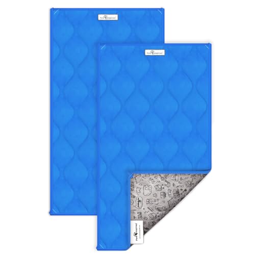 Paw Inspired Guinea Pig Cage Liners, Washable Fleece, Blue