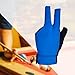 Lljsszr Billiard Gloves with Three Fingers for Snooker and Pool, Blue