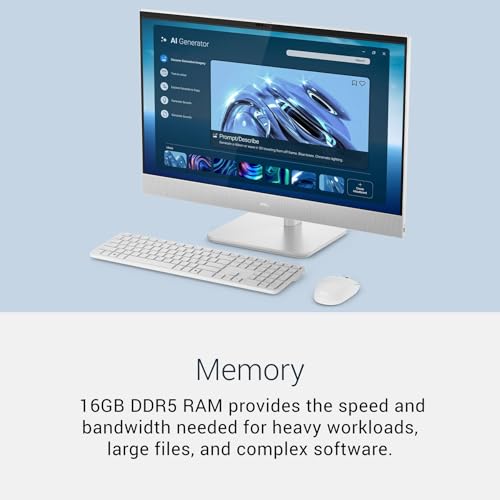Image of Dell 27 All-in-One Desktop Computer Touchscreen 2026, Intel Ultra 7 355(8-Cores), 64GB DDR5, 2TB SSD, 27-inch FHD WVA Display, Pen Support, Win 11 Pro, Wi-Fi 7, BT 6, Copilot+ PC, KB and Mouse