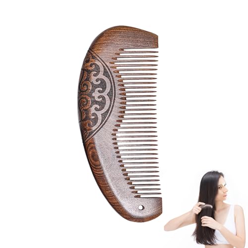 Peine de Madera para Mujer Antiestático y Grueso miniatura 1