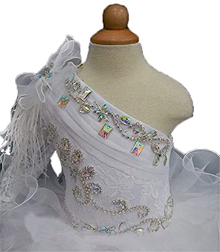 Junguan Infant Girls Wedding Party Gowns Newborn Pageant Tutu Cupcake Dress4