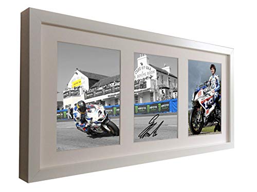 Signed White Guy Martin Triple Isle Of Man TT 2014 Race Autographed Photo Photographed Picture Frame Superbikes Motor Sport Gift