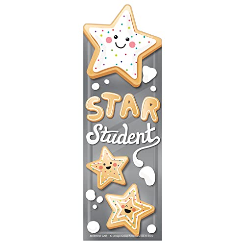 Eureka 834055 Sugar Cookie Scratch and Sniff Bookmarks for Kids and Teachers, 2" x 6", Multicolor, 24pcs