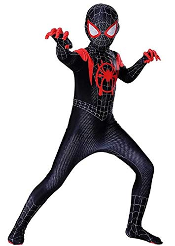 Massimiliano Incas Kids Bodysuit Superhero Costumes Spandex Halloween Cosplay Costumes (Kids-XL(Height:55-60Inch), Black)