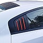 crosselec Side Window Louvers Air Vent Scoop Shades Cover Blinds ABS for Dodge Charger 2011-2021 (Red line)