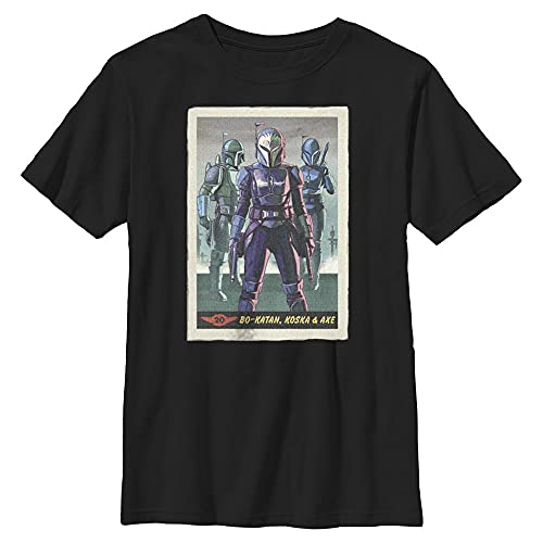 T-shirt Star Wars Mandalorian pour garçon en coton premium noir taille XL