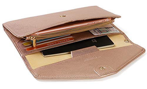 Zoppen Travel Wallet Passport Holder, Gold #TOP3